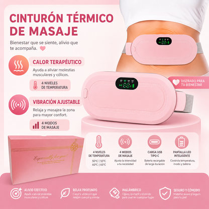 Cinturón Térmico con Masaje para Cólicos Menstruales